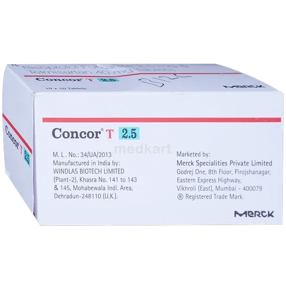 concor t 2.5mg tablet 10's